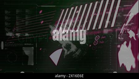 Image de texte de crypto-monnaie, de statistiques et de traitement des données Banque D'Images