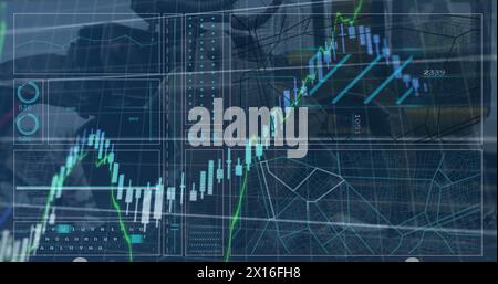 Image du traitement des données sur les icônes de médias et Van Banque D'Images