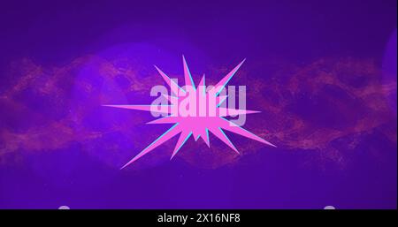 Image de formes et de taches lumineuses sur fond bleu Banque D'Images