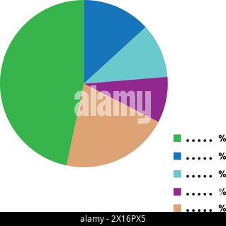 Icône de vecteur de statistiques, symbole de graphique infographique. Illustration vectorielle plate moderne et simple. Illustration de Vecteur