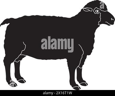 Conception de symbole d'illustration vectorielle d'icône de mouton Illustration de Vecteur