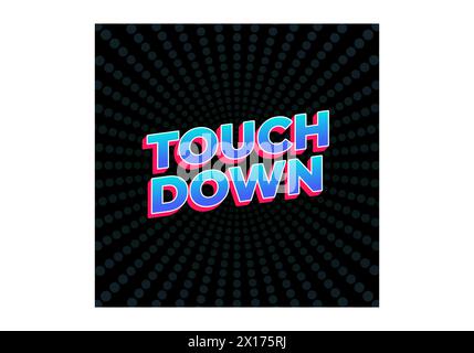 Appuyez vers le bas. Conception d'effet de texte dans une couleur accrocheuse avec effet de look 3D. Illustration de Vecteur