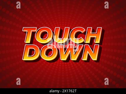 Appuyez vers le bas. Conception d'effet de texte dans une couleur accrocheuse avec effet de look 3D. Illustration de Vecteur