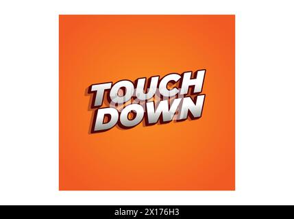 Appuyez vers le bas. Conception d'effet de texte dans une couleur accrocheuse avec effet de look 3D. Illustration de Vecteur