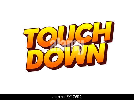 Appuyez vers le bas. Conception d'effet de texte dans une couleur accrocheuse avec effet de look 3D. Illustration de Vecteur