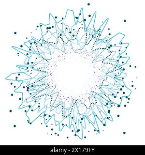 La musique vecteur de fond d'impulsion à onde sonore audio en cercle. Résumé de la musique ou de l'égaliseur circulaire fréquence vocale with copy space Illustration de Vecteur