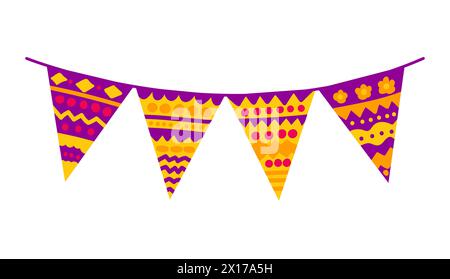guirlande plate colorée Illustration de Vecteur