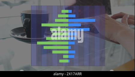 Image d'un réseau de connexions mains libres utilisant un ordinateur portable avec une expérience technologique Banque D'Images