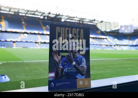 Chelsea, Londres, Angleterre. 15 avril 2024 ; Stamford Bridge, Chelsea, Londres, Angleterre : premier League Football, Chelsea versus Everton ; crédit du programme de la journée de match : action plus Sports images/Alamy Live News Banque D'Images