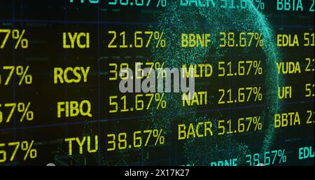 Image du traitement des données financières dans le monde entier Banque D'Images