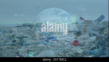 Image du traitement des données sur vidage des ordures Banque D'Images