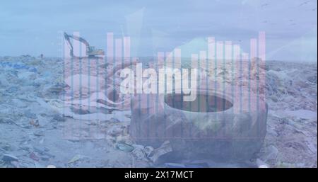 Image du traitement des données sur vidage des ordures Banque D'Images