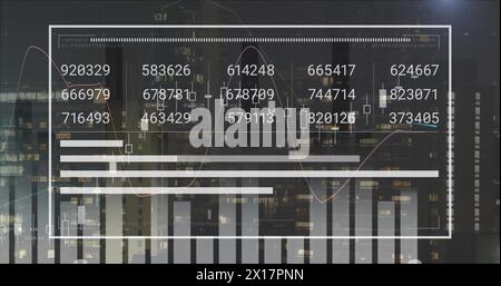 Illustration de l'icône de cadenas au-dessus de l'écran avec traitement des données Banque D'Images