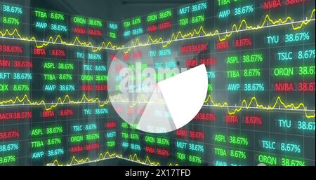 Image des statistiques et du traitement des données financières Banque D'Images
