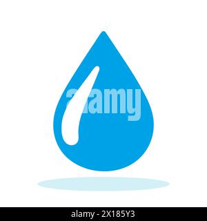 Icône de goutte d'eau. Concept d'eau propre. Icône d'eau potable isolée sur blanc Illustration de Vecteur