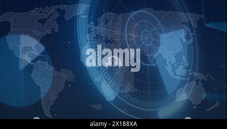 Illustration du réseau de connexions avec des icônes sur le réseau de connexions Banque D'Images