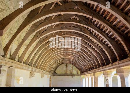 Cloître, monastère de l'ancien couvent Saint-François-et-Sainte-Claire, Mortagne-au-Perche, département de l'Orne, région Normandie, France Banque D'Images