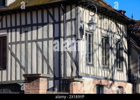 Maison à colombages, vieille ville de Troyes, département de l'aube, région Grand est, France Banque D'Images