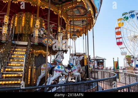 Parc d'attractions Parc d'atraccions Tibidabo à Barcelone, Espagne Banque D'Images