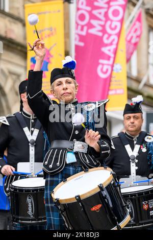 Le Royal Edinburgh Military Tattoo Glasgow Piping Live Pipers Trail Banque D'Images