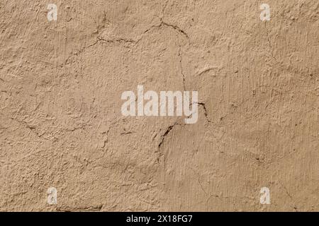 texture de mur d'argile et fond de mur de maison d'argile de boue Banque D'Images