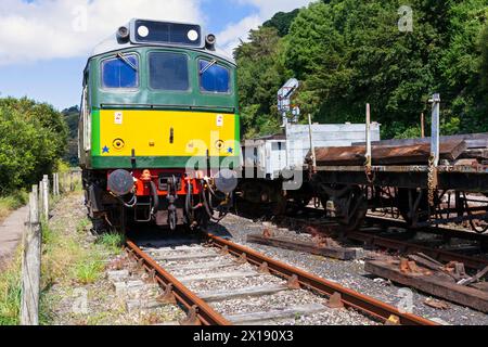 Royaume-Uni, Angleterre, Devon, BR classe 25 locomotive diesel no. D7535 'Mercury' à Kingswear sur le chemin de fer à vapeur de Dartmouth Banque D'Images