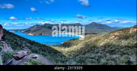 Wineglass Bay en Tasmanie Banque D'Images