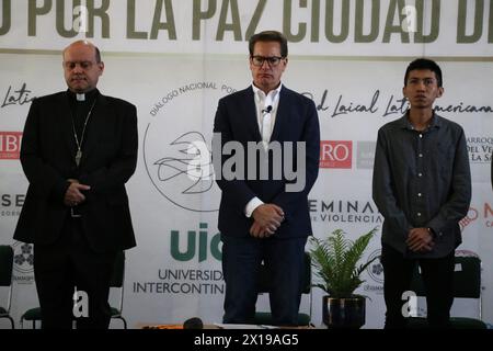 Non exclusif : 15 avril 2024, Mexico, Mexique : le candidat à la tête du gouvernement de Mexico pour le parti Movimiento Ciudadano, Salomón CH Banque D'Images