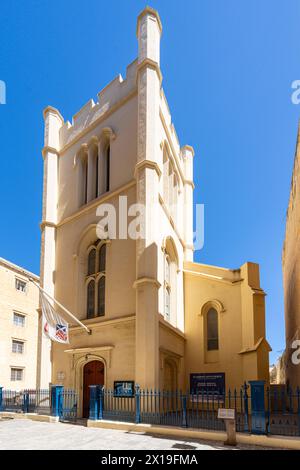 Valletta, Malte, 3 avril 2024. Vue extérieure de l'église écossaise St.Andrew dans le centre-ville Banque D'Images