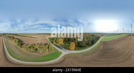 Vue panoramique à 360° de 360 Grad Luftaufnahme Sieben Rusten Altar Matzner Wald