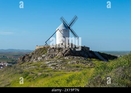 Moulin à vent à Consuegra, Castilla la Mancha Banque D'Images