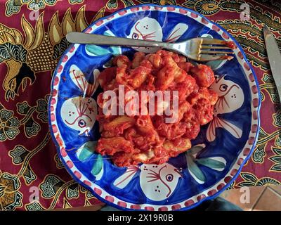 gnocchi alla sorrentina, avec tomates et mozzarella Banque D'Images