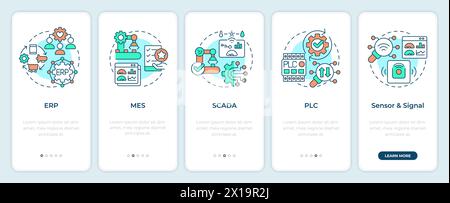 Écran de l'application mobile d'intégration de pyramide d'automatisation Illustration de Vecteur