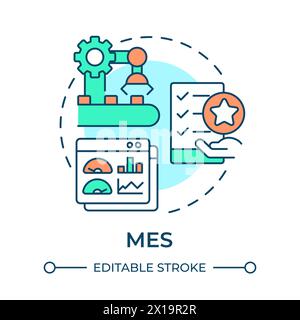 Icône de concept multicolore mes Illustration de Vecteur