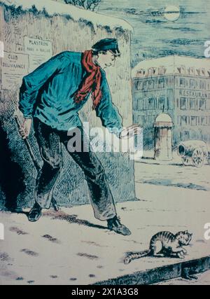 La crise alimentaire à Paris pendant le siège de la Prusse en 1870-1871, France Banque D'Images