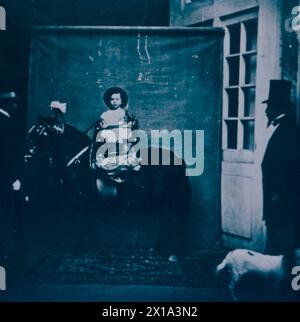 Napoléon III, Empereur des Français, et son fils le Prince Impérial, années 1860 Banque D'Images