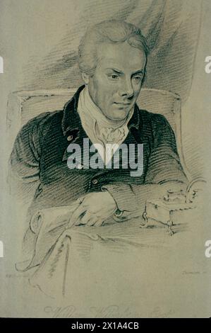 Portrait du politicien britannique William Wilberforce, illustration, XIXe siècle Banque D'Images