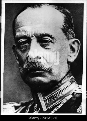 Comte Alfred de Schlieffen, maréchal général de Prusse, 1890 - 18900101 PD1238 - Rechteinfo : droits gérés (RM) Banque D'Images