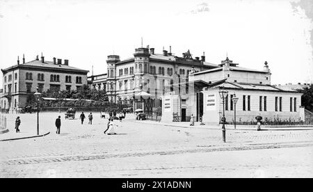 Vienne 15, gare de Westbahnhof raiwlay station, la station de la ligne de taille vers la gare Westbahnhof raiwlay station, 1900 - 19000101 PD173743 - Rechteinfo : droits gérés (RM) Banque D'Images