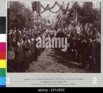 Buste Franz Joseph I, Empereur d'Autriche, révélation célébratoire d'un buste Franz Joseph à l'occasion des 60 ans du gouvernement de Bad Gastein., 05.07.1908 - 19080705 PD0001 - Rechteinfo : droits gérés (RM) Banque D'Images