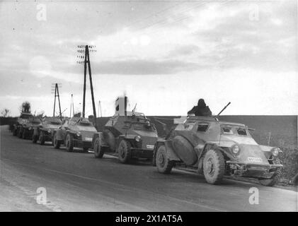 L'Anschluss (annexion autrichienne) 1938, le premier véhicule blindé allemand devant Vienne, 13.3.1938 - 19380313 PD0046 - Rechteinfo : Rights Managed (RM) Banque D'Images
