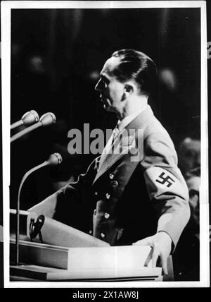 Joseph Goebbels, lors d'un discours au palais des sports, 26.10.1941 - 19411026 PD0006 - Rechteinfo : droits gérés (RM) Banque D'Images