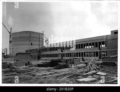 Chantier du réacteur nucléaire à Seibersdorf, construction, chantier du réacteur nucléaire à Seibersdorf, construction de la gaine extérieure du bâtiment du réacteur, 1959 - 19590101 PD2590 - Rechteinfo : droits gérés (RM) Banque D'Images