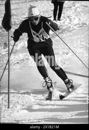 Silberkrug Race 1959 à Bad Gastein, Marianne Jahn (Autriche) pendant le slalom., 01.02.1959 - 19590201 PD0019 - Rechteinfo : droits gérés (RM) Banque D'Images