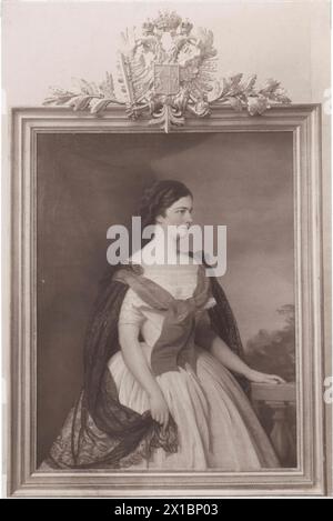 Elisabeth, impératrice d'Autriche, photo de l'impératrice dans les premières années du couronnement à Budapest 1867, fac-similé d'après un tableau de Franz Schrotzberg, - 18700101 PD0791 - Rechteinfo : droits gérés (RM) Banque D'Images