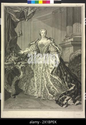 Leszczynska, Maria, gravure / gravure sur cuivre de Jean Daulle d'après une peinture de Louis Tocque, - 19300101 PD19506 - Rechteinfo : droits gérés (RM) Banque D'Images