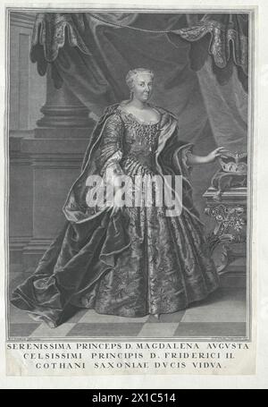 Anhalt-Zerbst, Madeleine Auguste princesse, fille des comtes Charles Guillaume d'Anhalt-Zerbst. Mariée le 1696 06 07 avec Frédéric II, Duc de Saxe-Gotha (+1732), - 19830422 PD38449 - Rechteinfo : droits gérés (RM) Banque D'Images