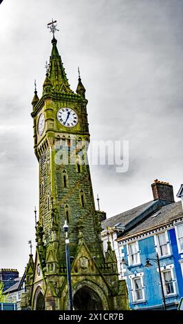 Tour de l'horloge Machynlleth Banque D'Images