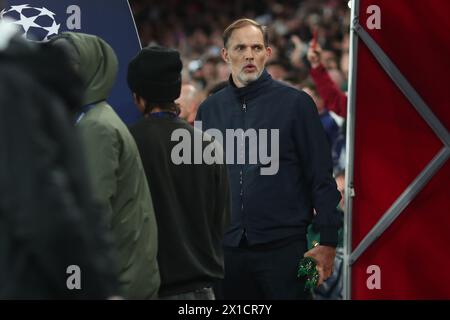 Thomas Tuchel, manager du Bayern Munich - Arsenal v FC Bayern Munich, UEFA Champions League Quarter final First Leg, Emirates Stadium, Londres, Royaume-Uni - 9 avril 2024 Banque D'Images