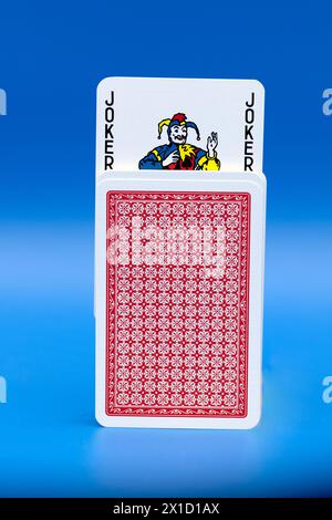 Un Joker sort d'un jeu de cartes Banque D'Images